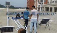 大禹實驗中學太陽能路燈施工